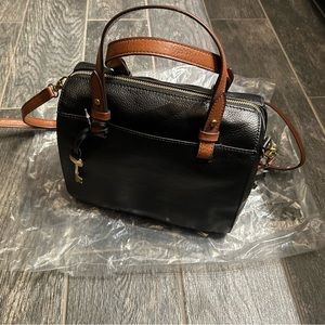 NWT Fossil Rachel Crossbody Satchel.  Leather material. Never used